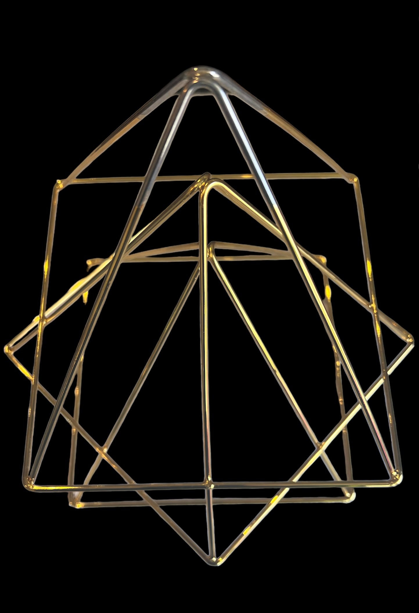 Triple Pyramid - 7" - 24 karat Gold plated