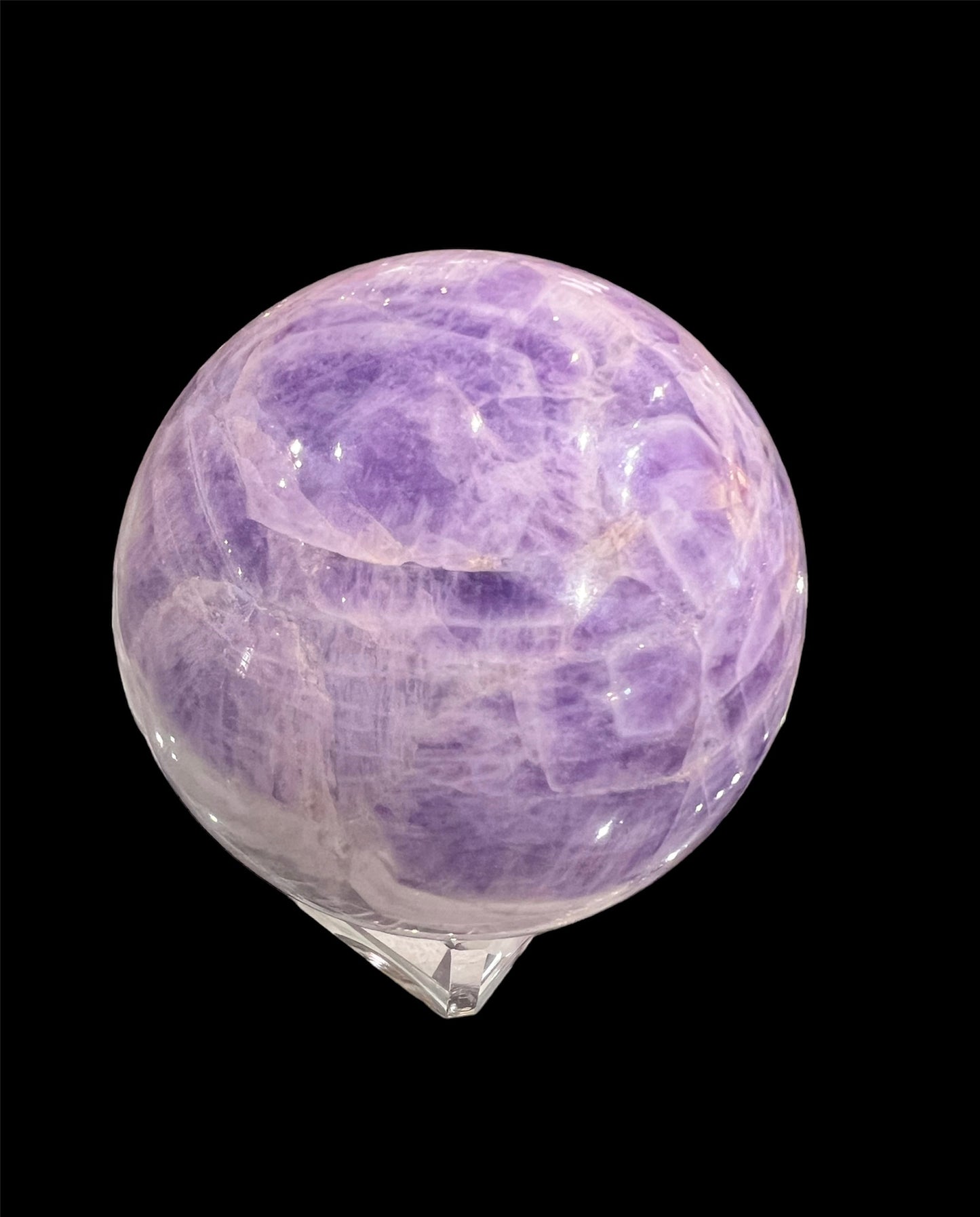 Amethyst, Chevron - Sphere 7 cm