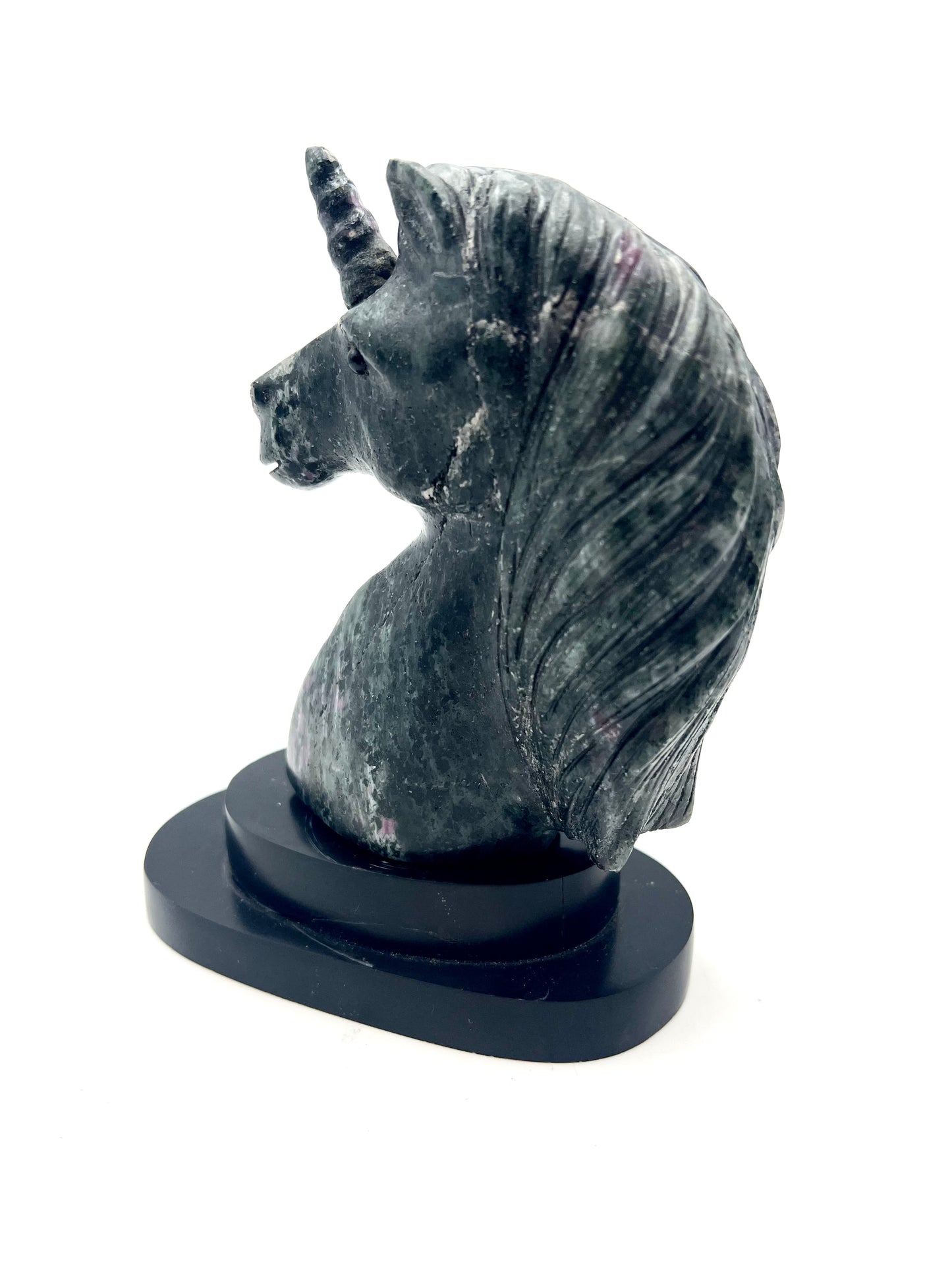 Carved Indigo Gabbro Unicorn