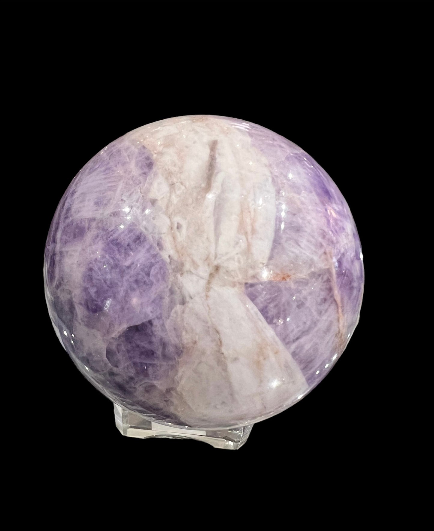 Amethyst, Chevron - Sphere 7 cm
