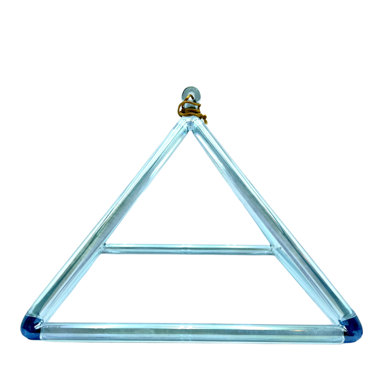 12" A# +35 Aqua Aura Gold Alchemy Crystal Pyramid