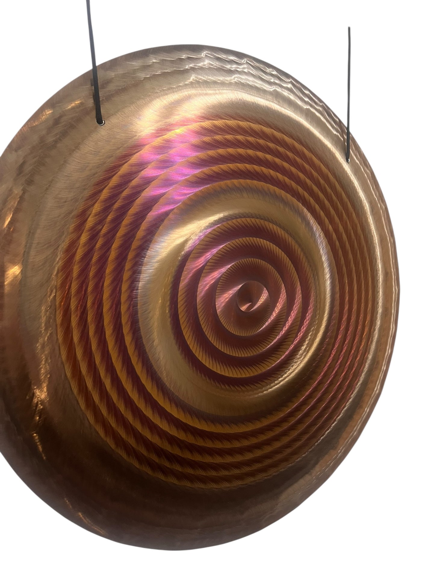 19" / 48 cm - handheld gong - Red Spiral - Grotta Sonora