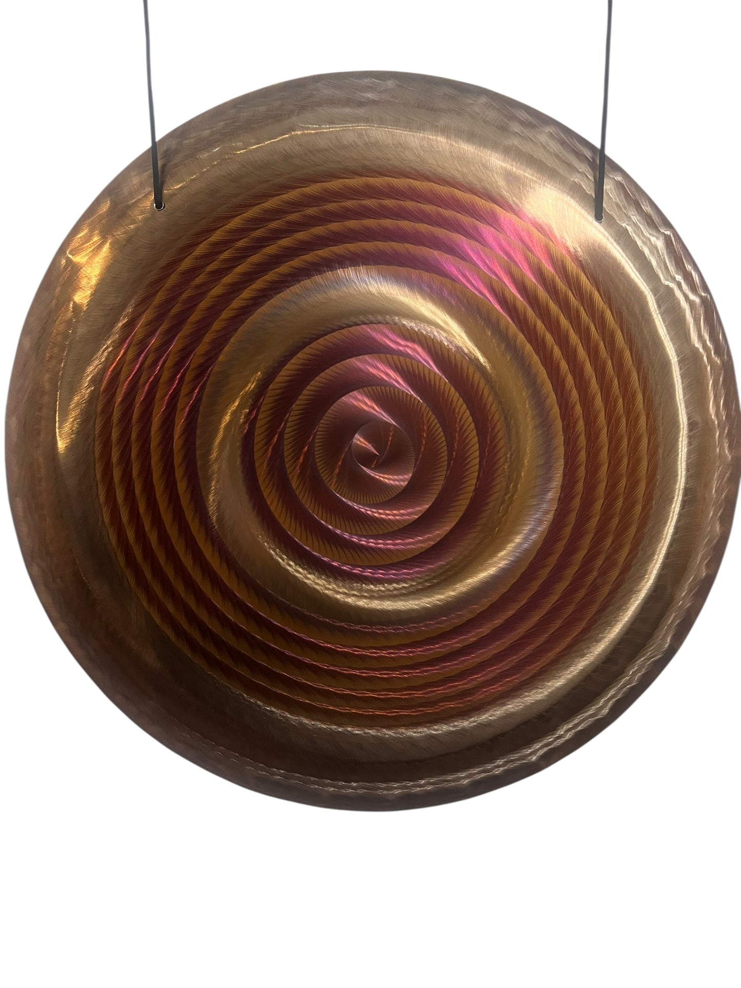 19" / 48 cm - handheld gong - Red Spiral - Grotta Sonora