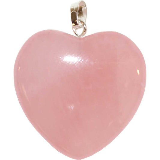 Pendant-Mini  heart-rose quartz 1″