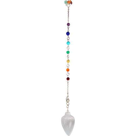 Pendulum - Selenite + Chakras