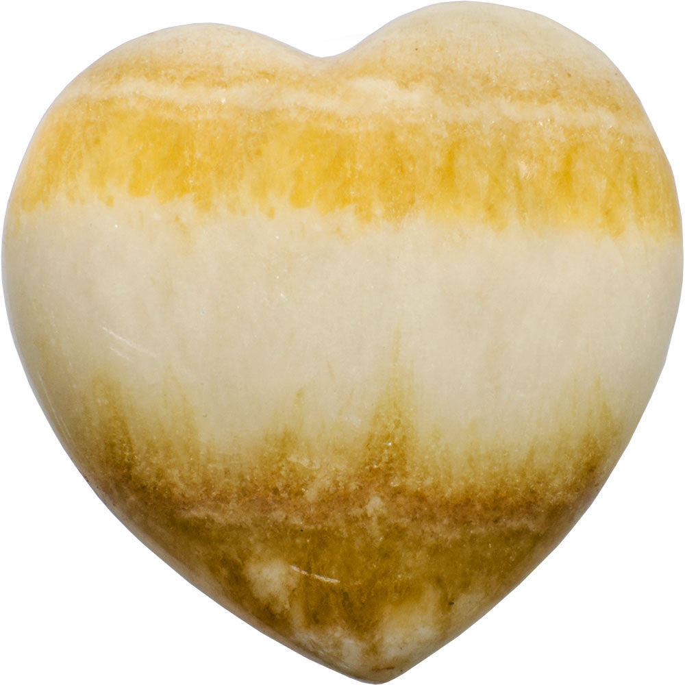 Puffed Heart - Orange Calcite