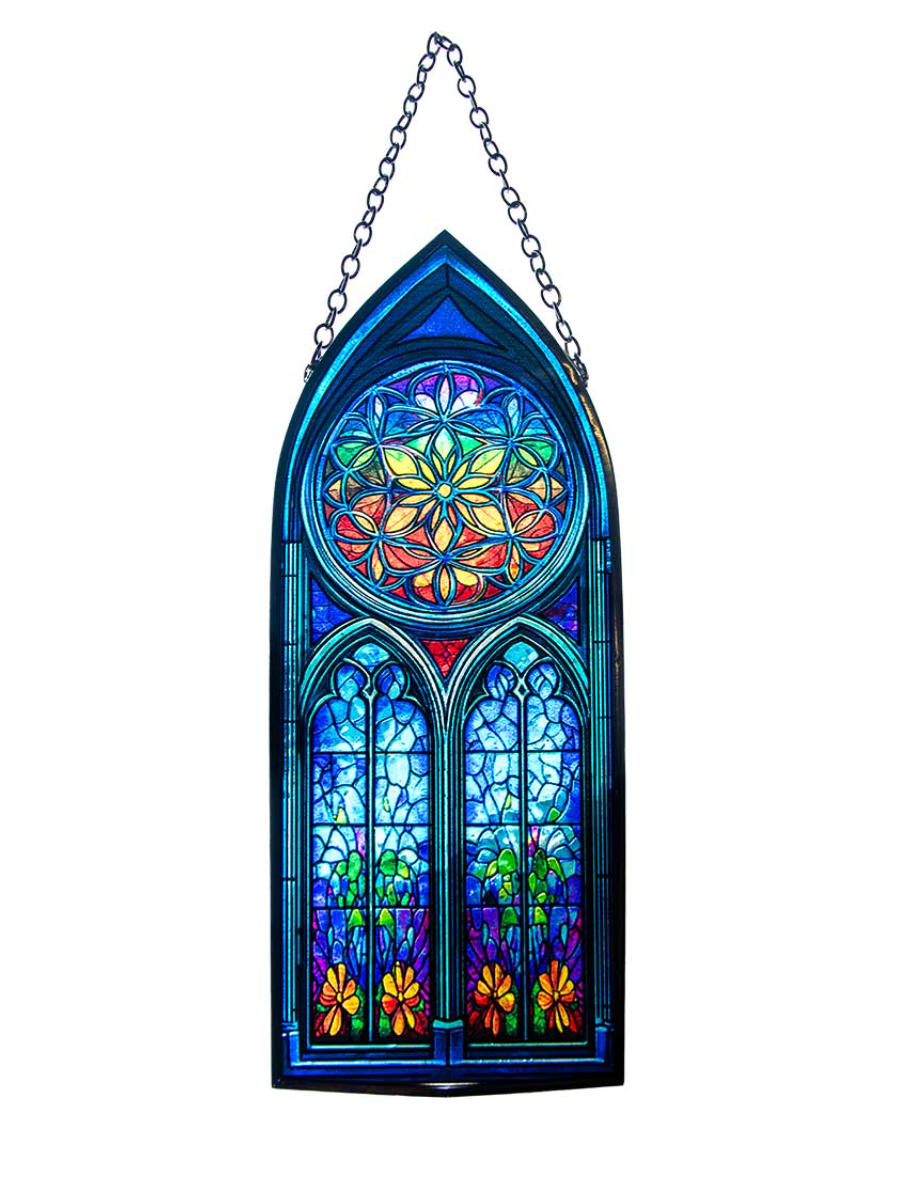 8" Flower of Life Cathedral  Sun Catcher