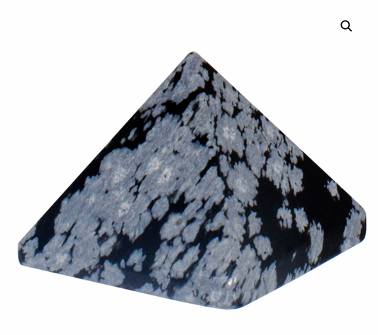 Snowflake Obsidian Pyramid