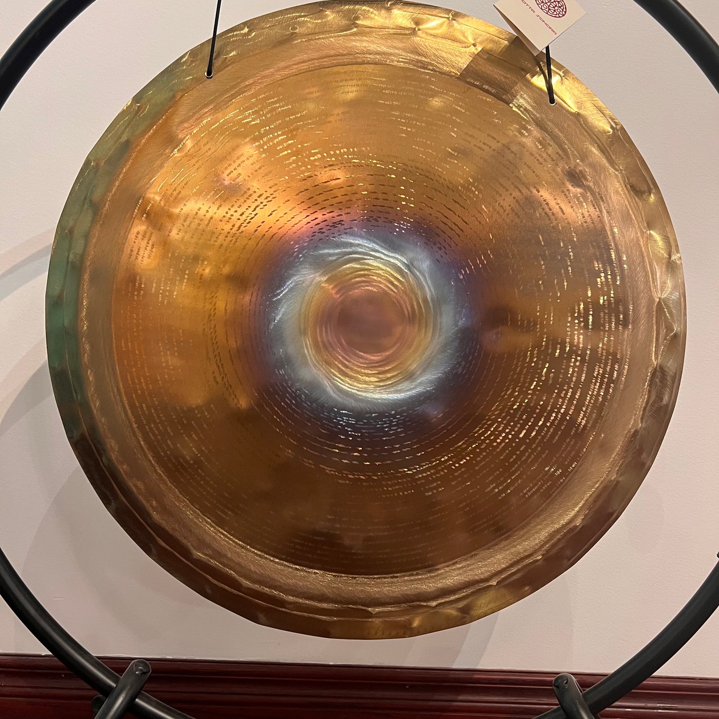 24" / 60 cm Nickel Silver Blue Spiral Gong - Grotta Sonora