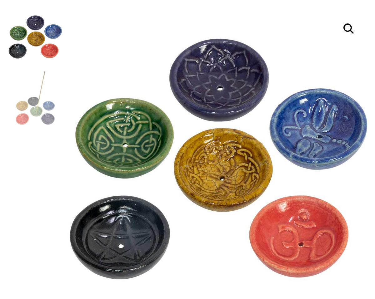 Ceramic Incense burner bowl 2"