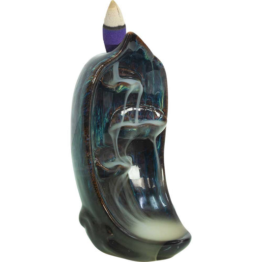 Backflow incense burner - Wave 5.5" h