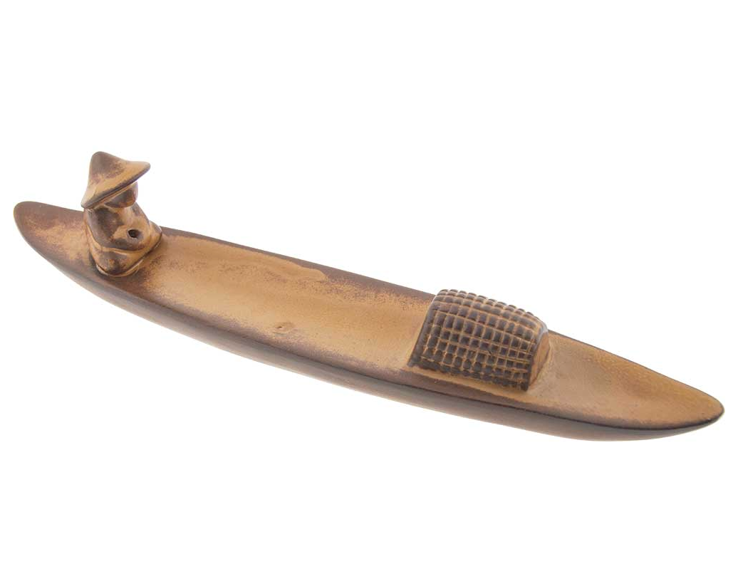Ceramic Incense holder Gone Fishing 10.5″