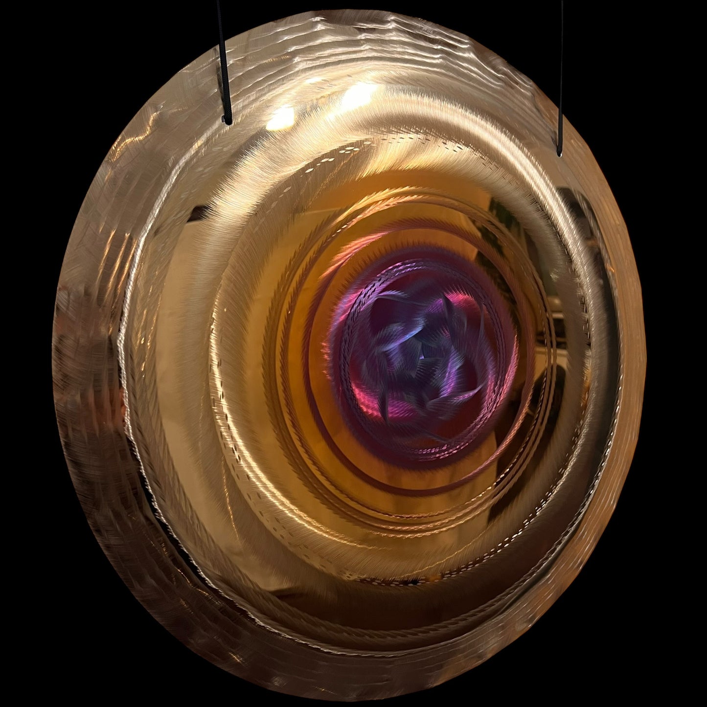 19" / 48 cm - handheld gong - Blue Rose - Grotta Sonora