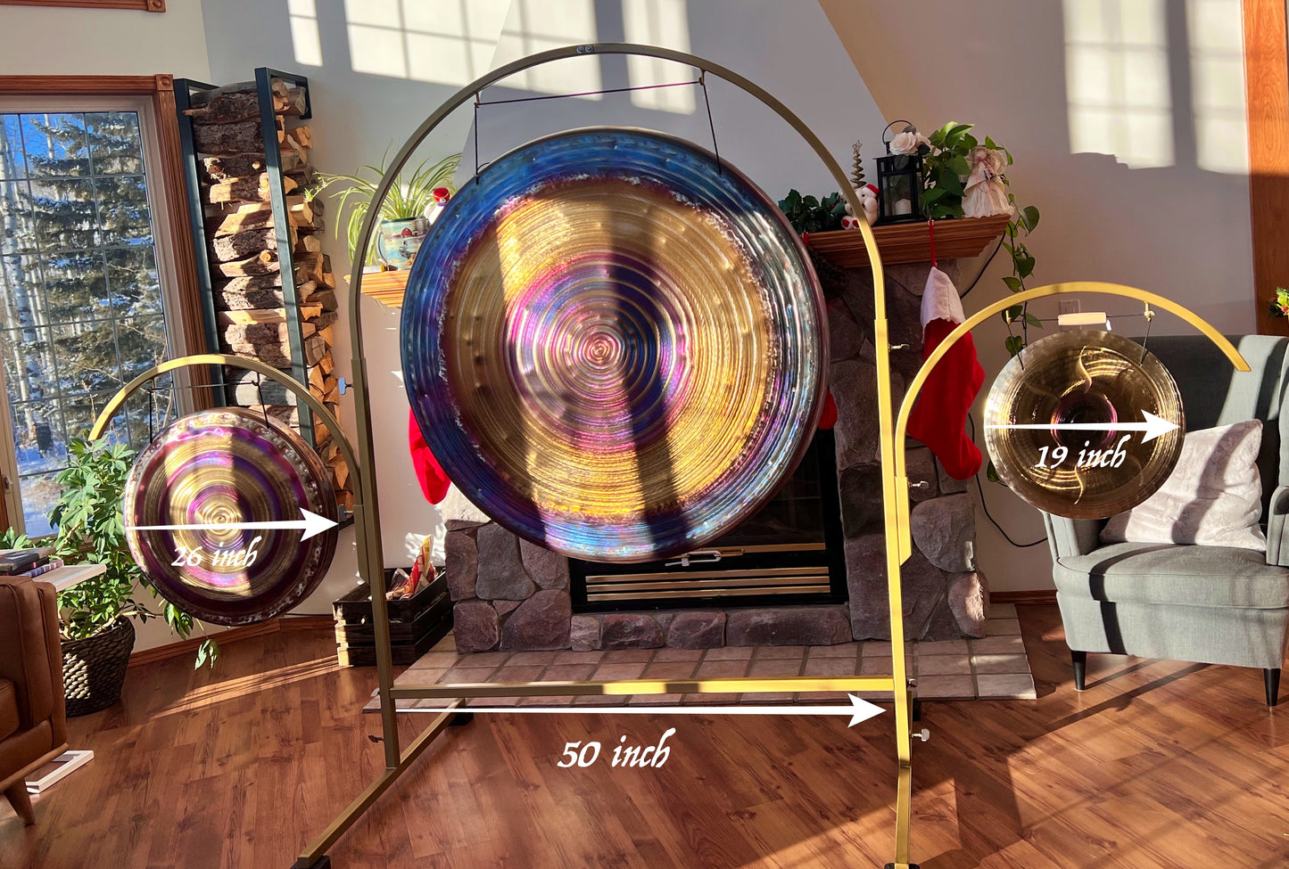 Arched Gong stand with side arches