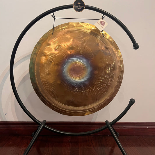 24" / 60 cm Nickel Silver Blue Spiral Gong - Grotta Sonora
