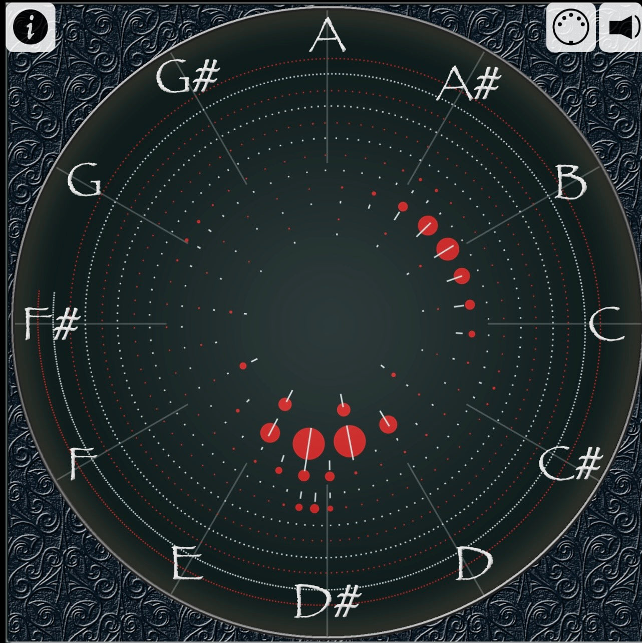 19" / 48 cm - handheld gong - Blue Circle - Grotta Sonora