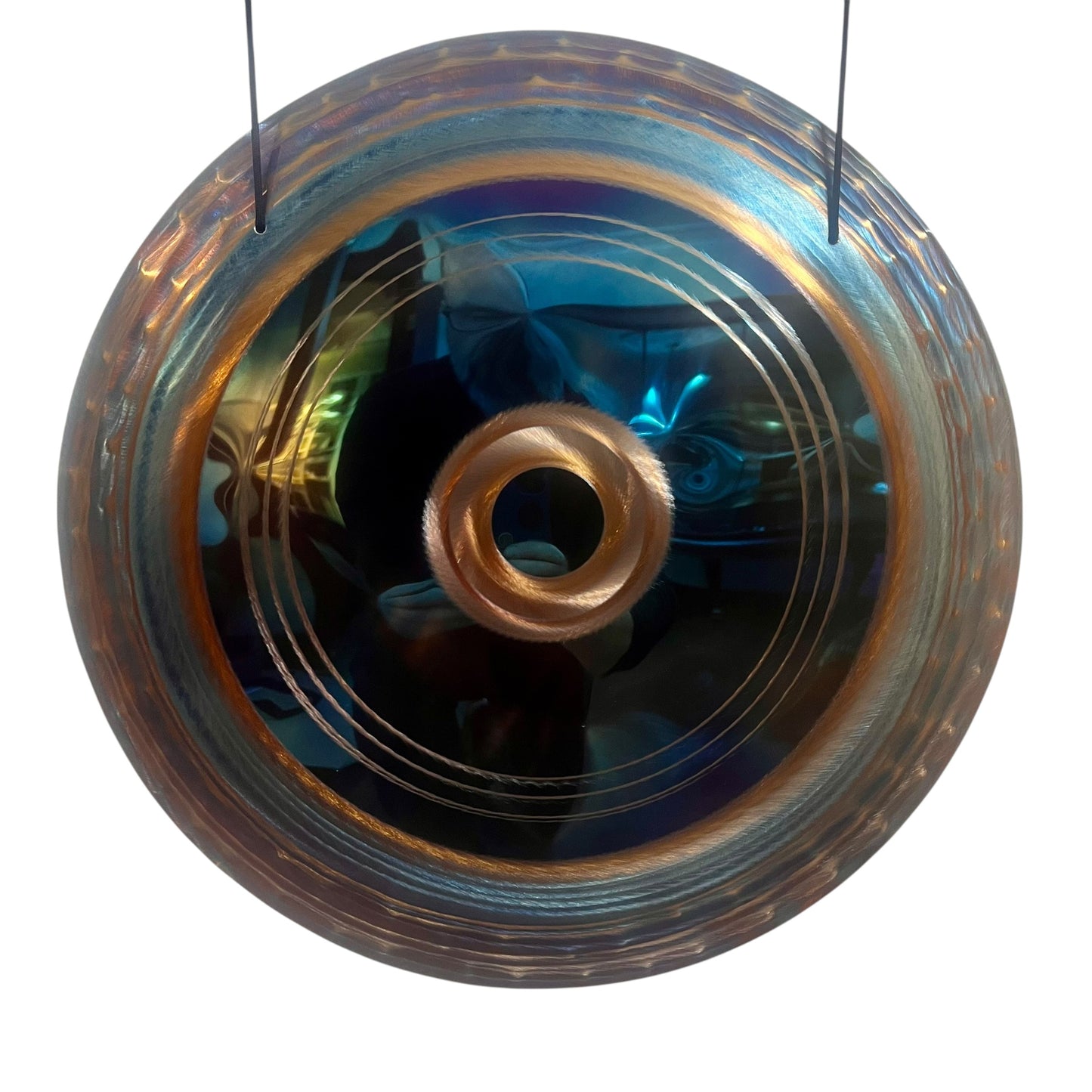 19" / 48 cm - handheld gong - Blue Circle - Grotta Sonora