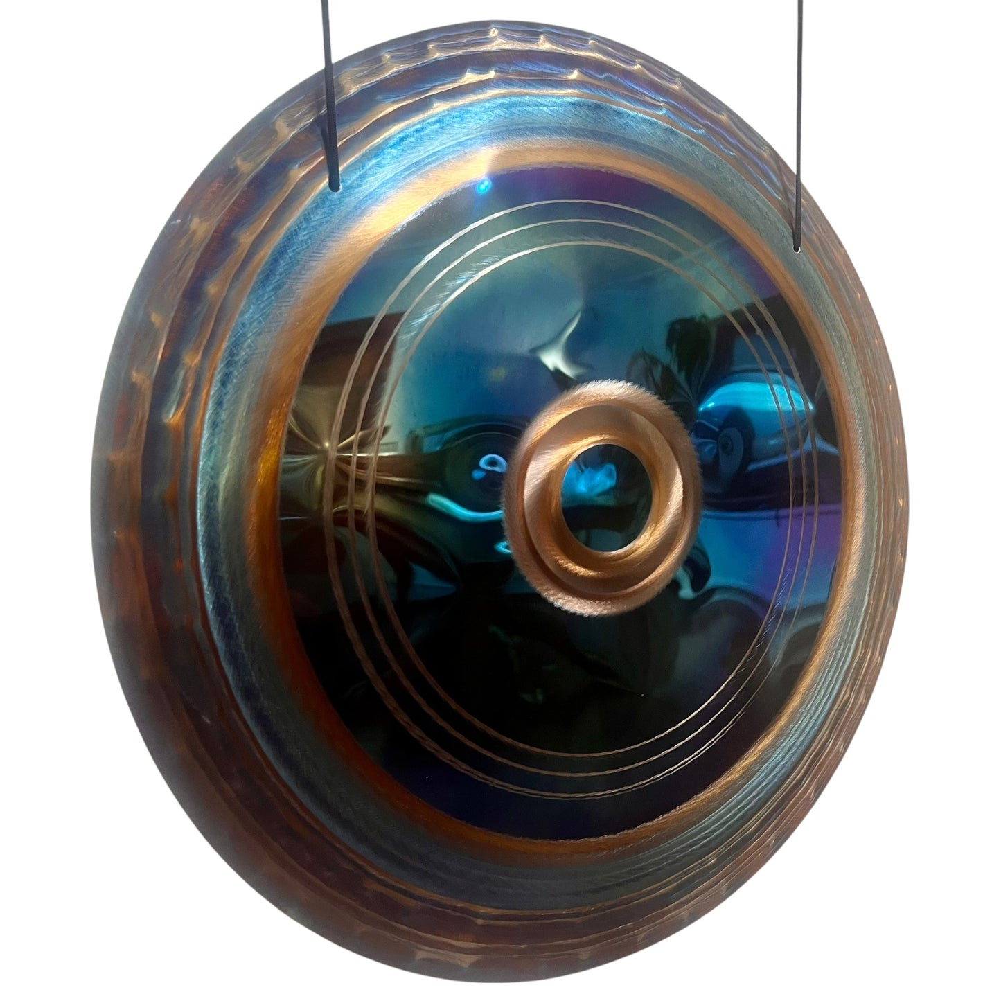 19" / 48 cm - handheld gong - Blue Circle - Grotta Sonora