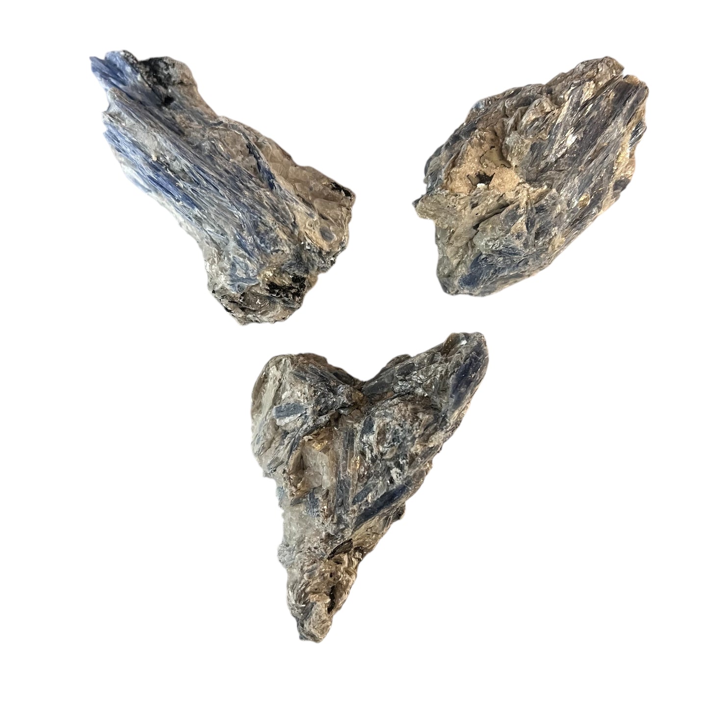 Blue Kyanite, with Black Kyanite inclusions - raw, cluster