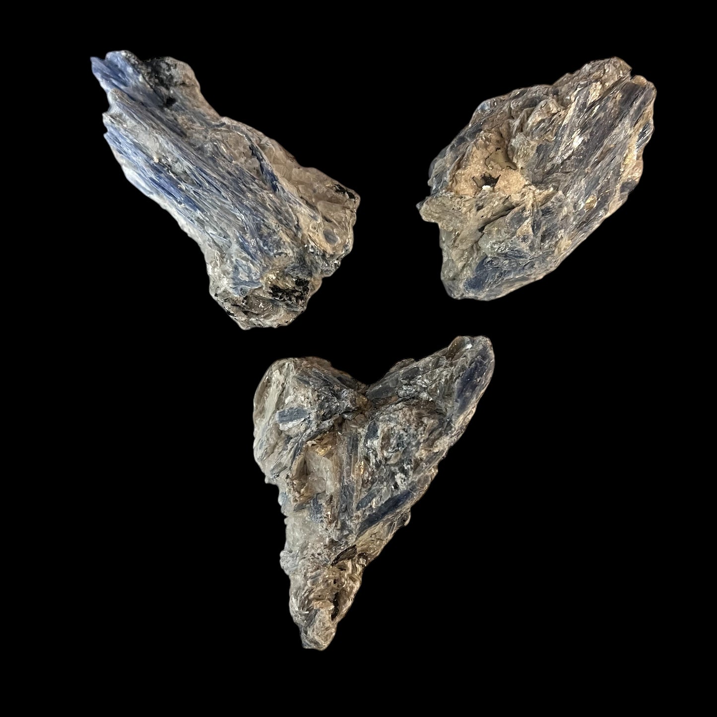 Blue Kyanite, with Black Kyanite inclusions - raw, cluster
