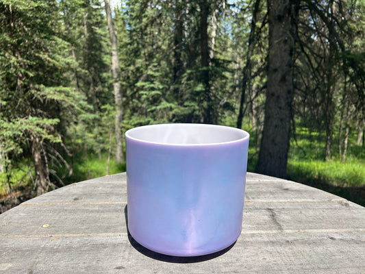 8" E -10 OCEAN INDIUM, PINK OCEAN GOLD ALCHEMY CRYSTAL SINGING BOWL