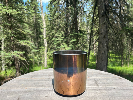 7" F +45 TIBETAN QUARTZ COPPER LIMITED EDITION FIRE ELEMENT ALCHEMY CRYSTAL SINGING BOWL