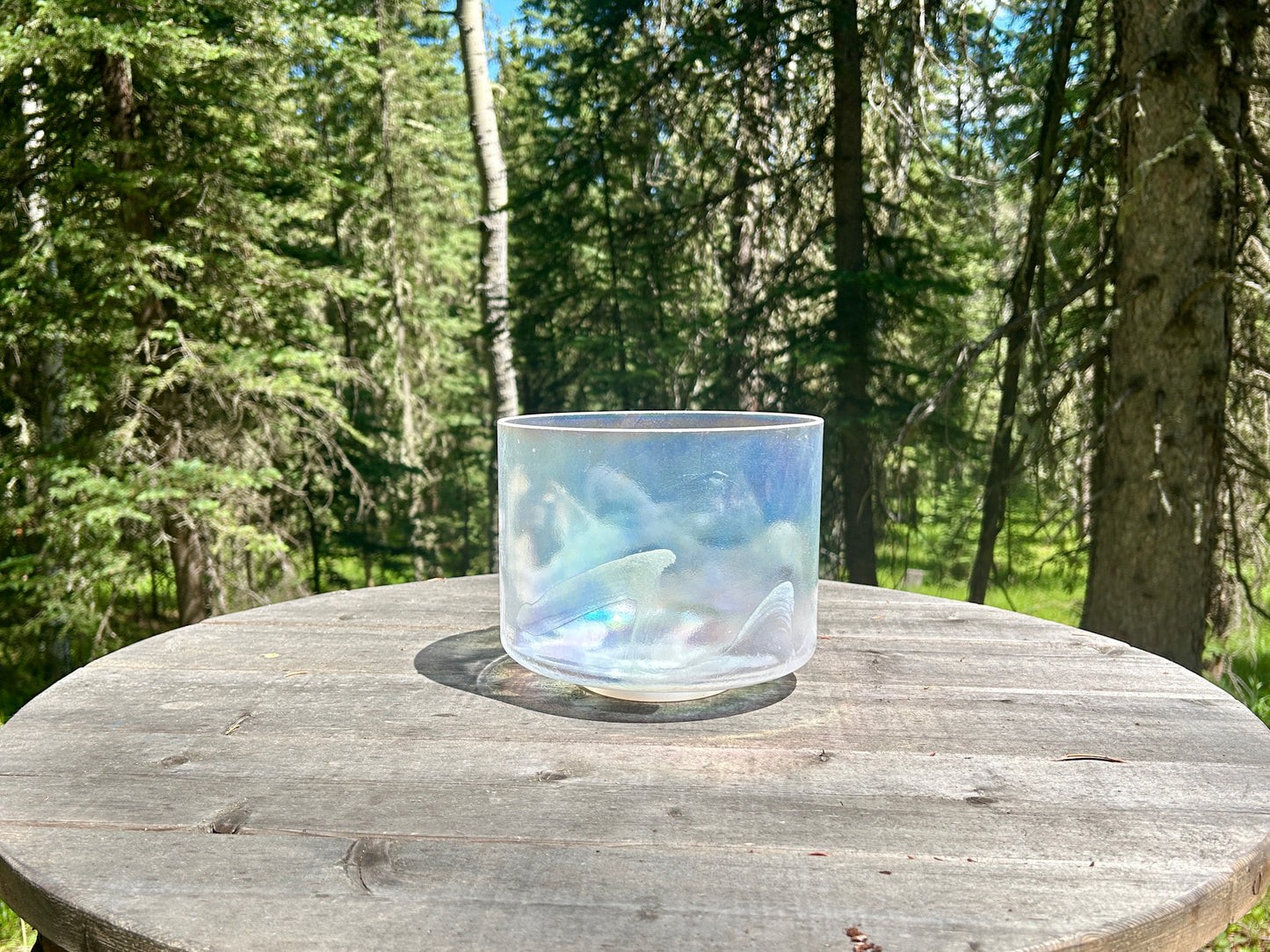 8" F -20 AZEZTULITE, PLATINUM ALCHEMY CRYSTAL SINGING BOWL