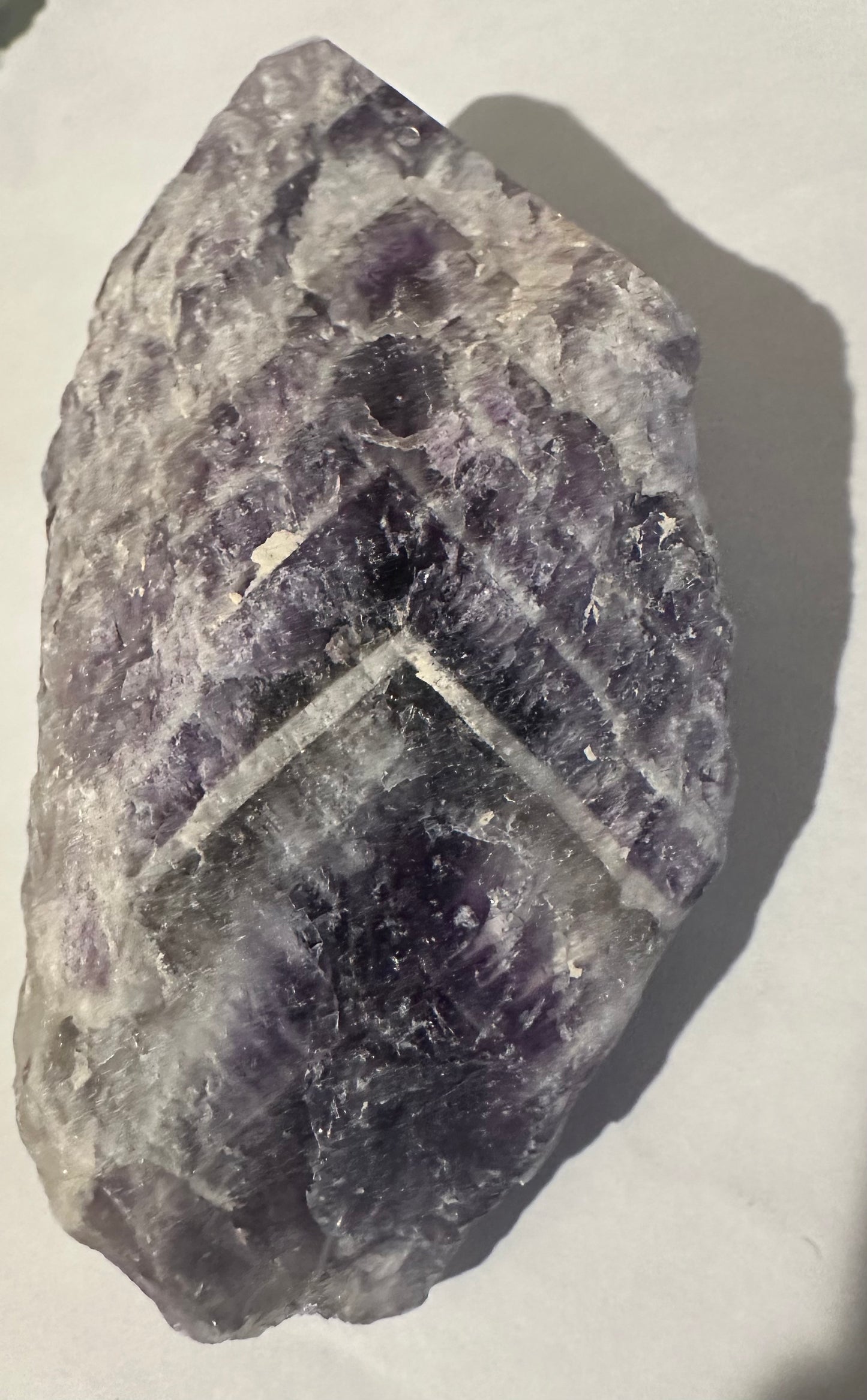 Chevron Amethyst Raw Point