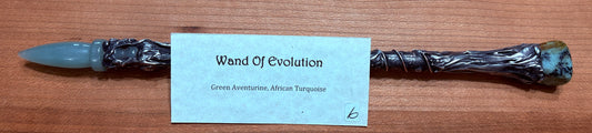 Wand of Evolution - Green Aventurine & African Turquoise (6): Available