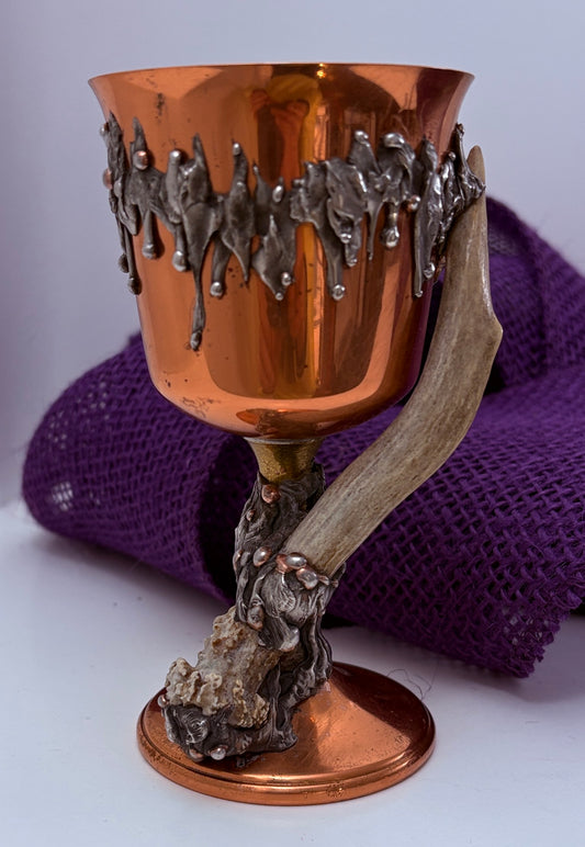 Deer Antler Copper Goblet