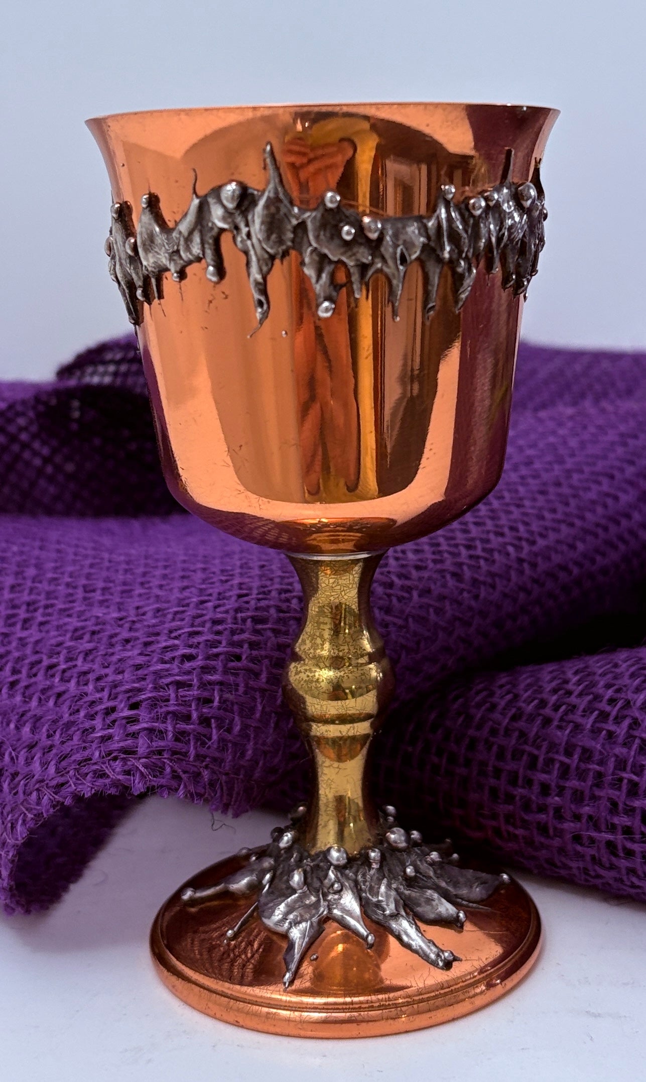 Blue Chalcedony Copper Goblet
