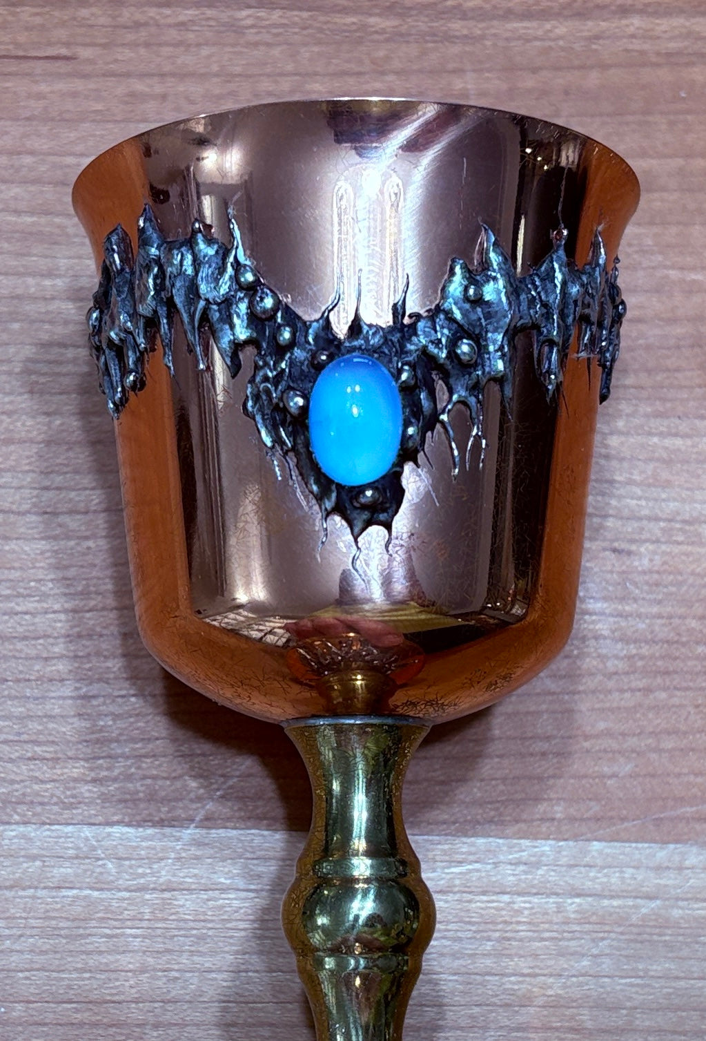 Blue Chalcedony Copper Goblet