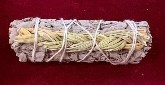 Sage with Sweet Grass Small Smudge Stick.