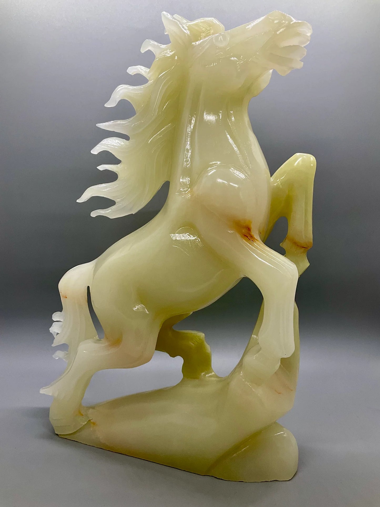 Green Onyx Stallion Carving