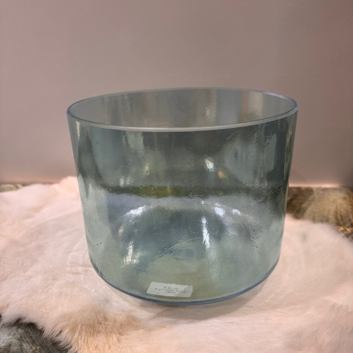 8"  D# -40 AQUA AURA GOLD ALCHEMY CRYSTAL SINGING BOWL
