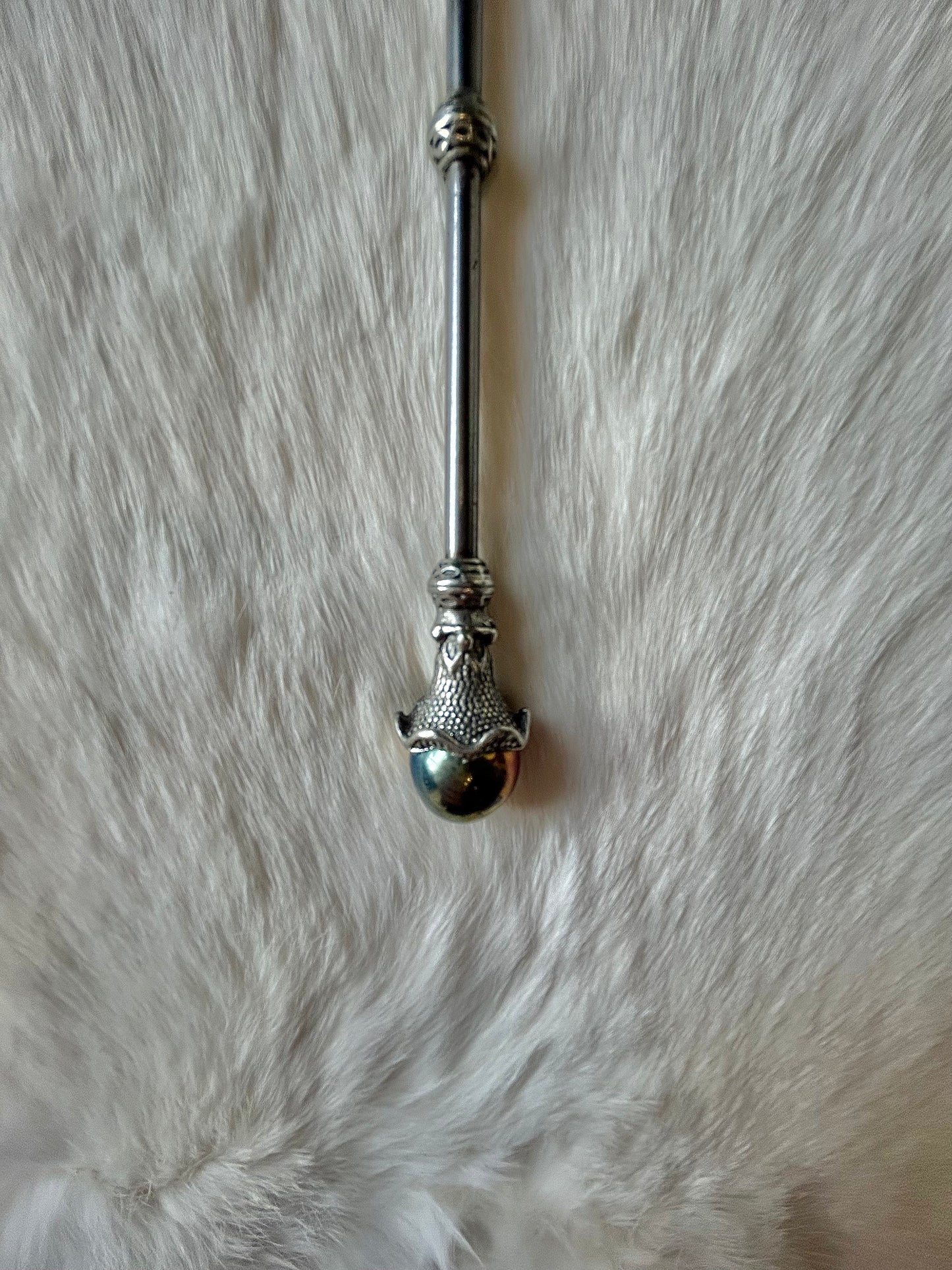 Faery Magic Wand - Rose Quartz / Titanium Aura #36