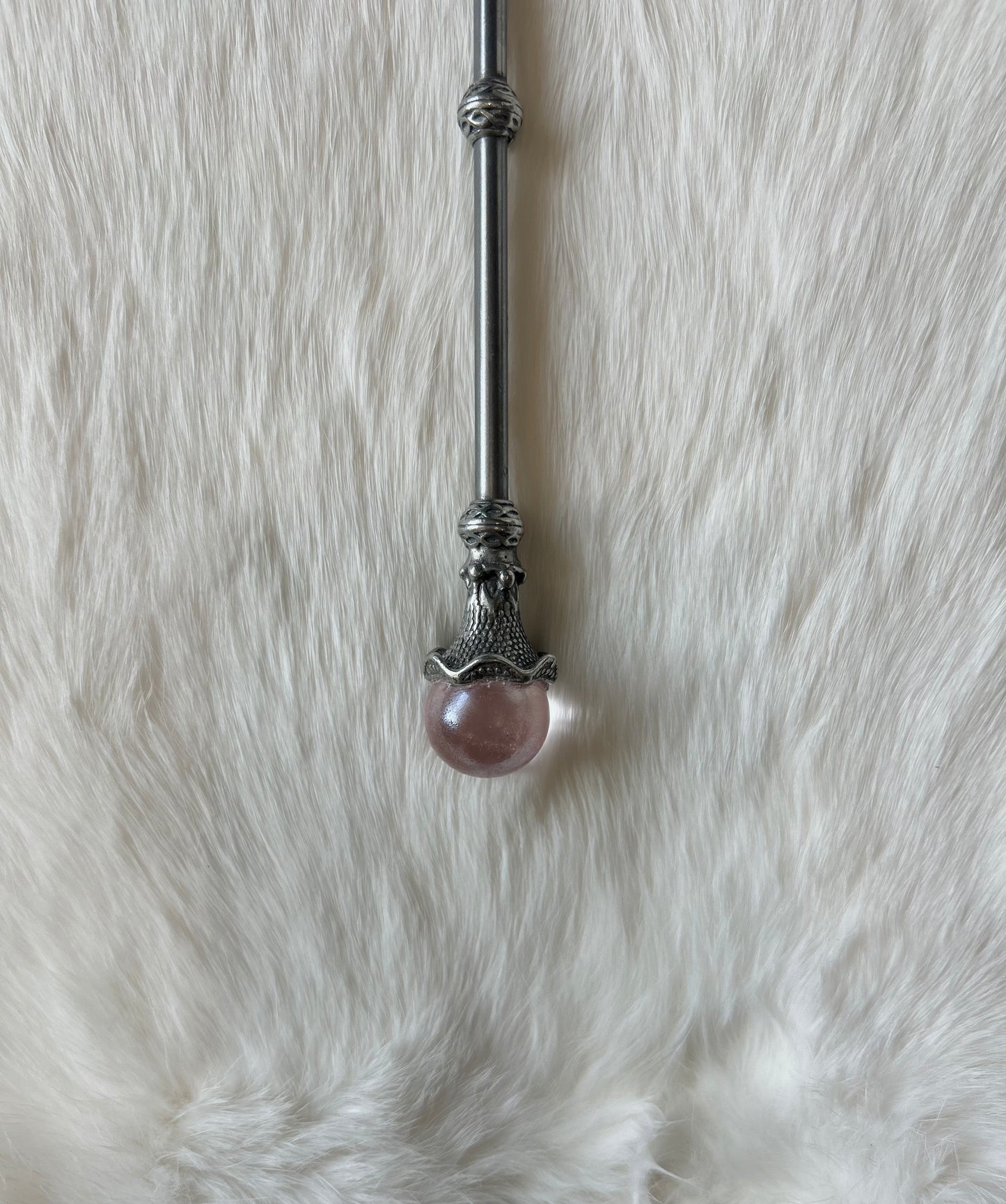 Faery Magic Wand - Chevron Amethyst / Rose Aura #24