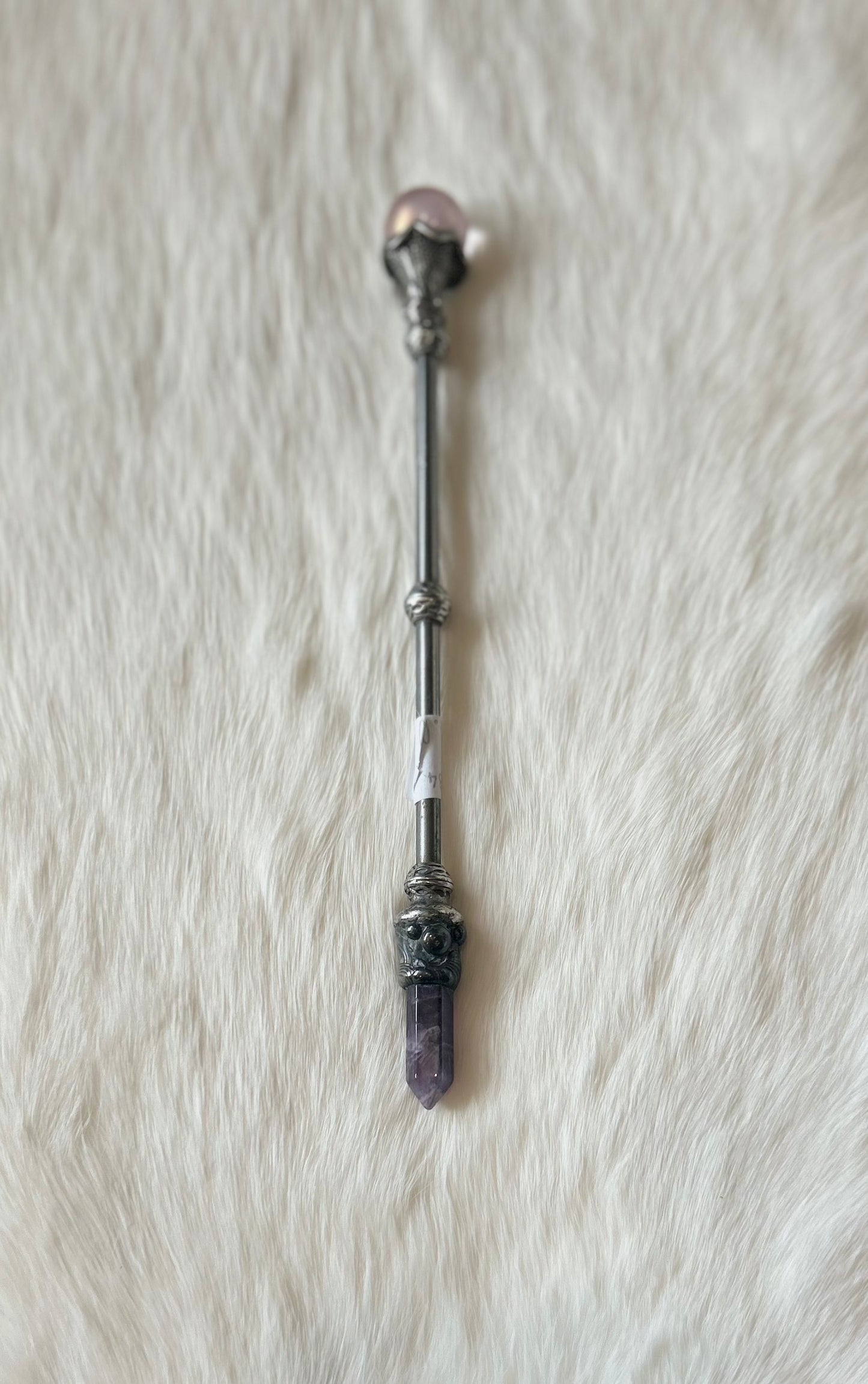 Faery Magic Wand - Chevron Amethyst / Rose Aura #24