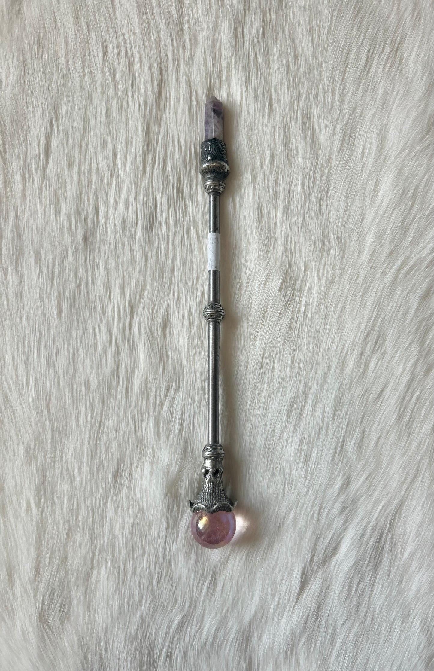Faery Magic Wand - Chevron Amethyst / Rose Aura #21