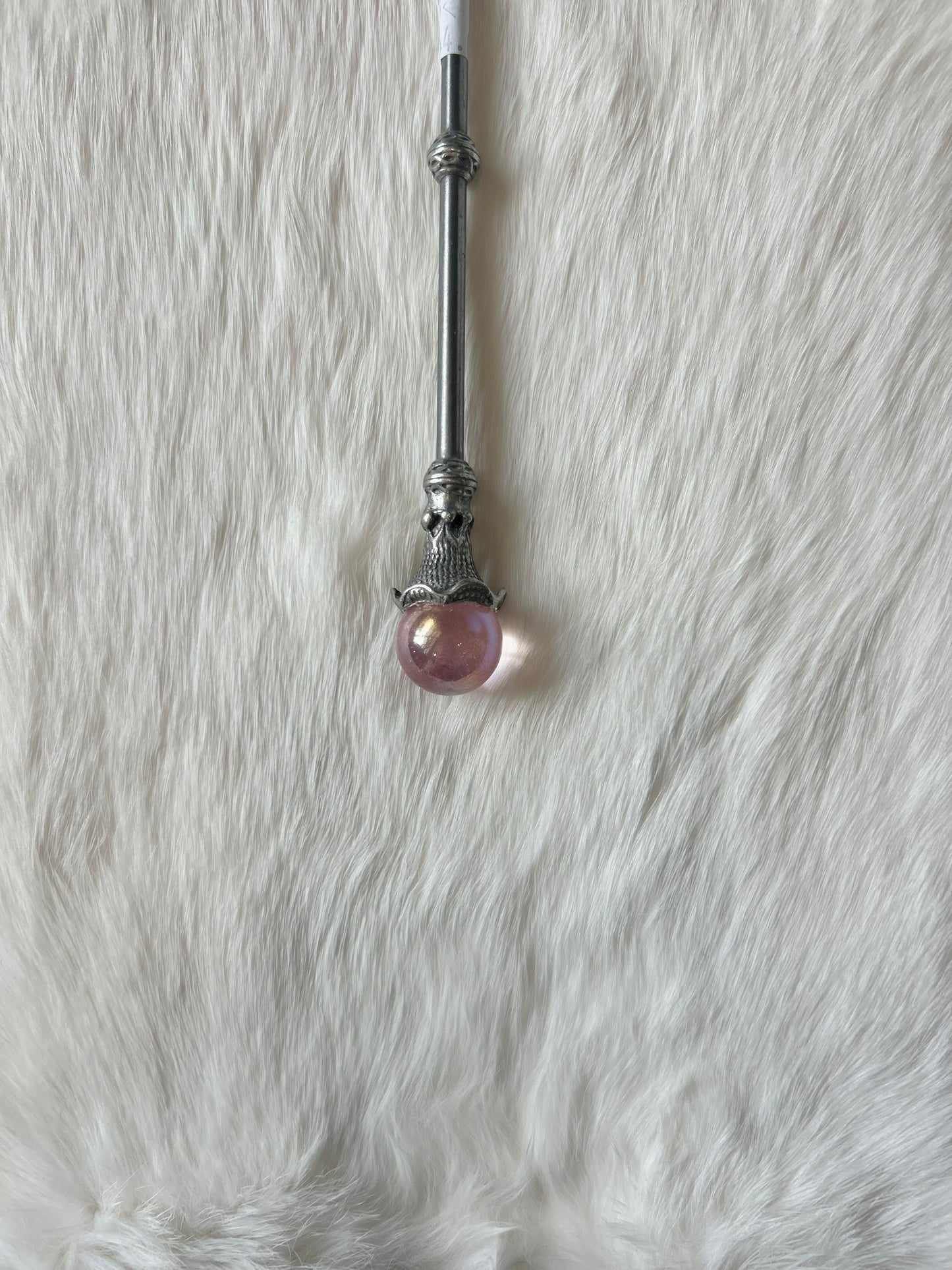 Faery Magic Wand - Chevron Amethyst / Rose Aura #21