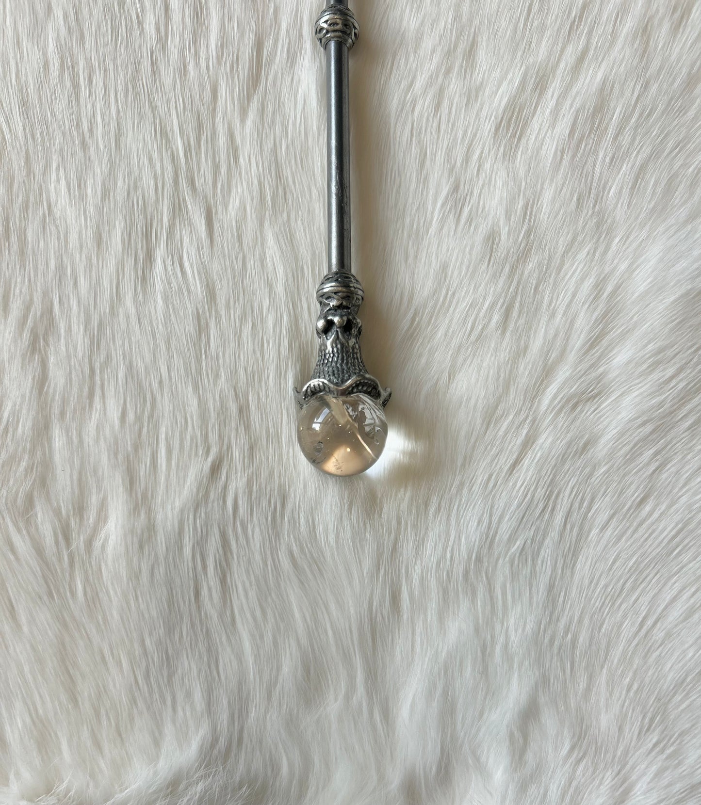 Faery Magic Wand -Clear Quartz/ Chevron Amethyst #15