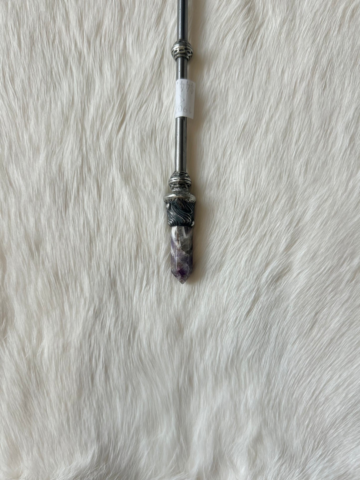 Faery Magic Wand -Clear Quartz/ Chevron Amethyst #15