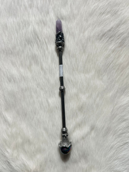 Faery Magic Wand - Titanium Aura / Blue Jasper: Available