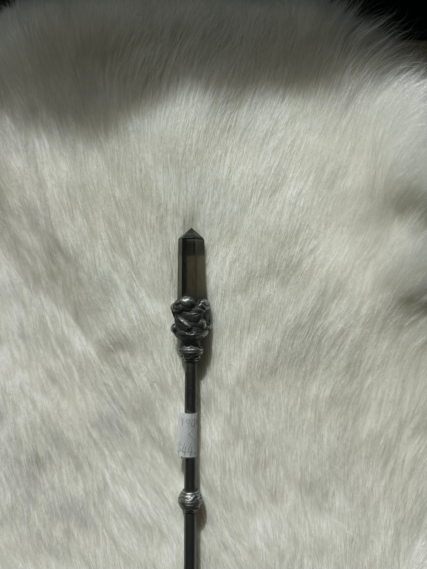 Faery Magic Wand - Smokey Quartz / Titanium Aura #34