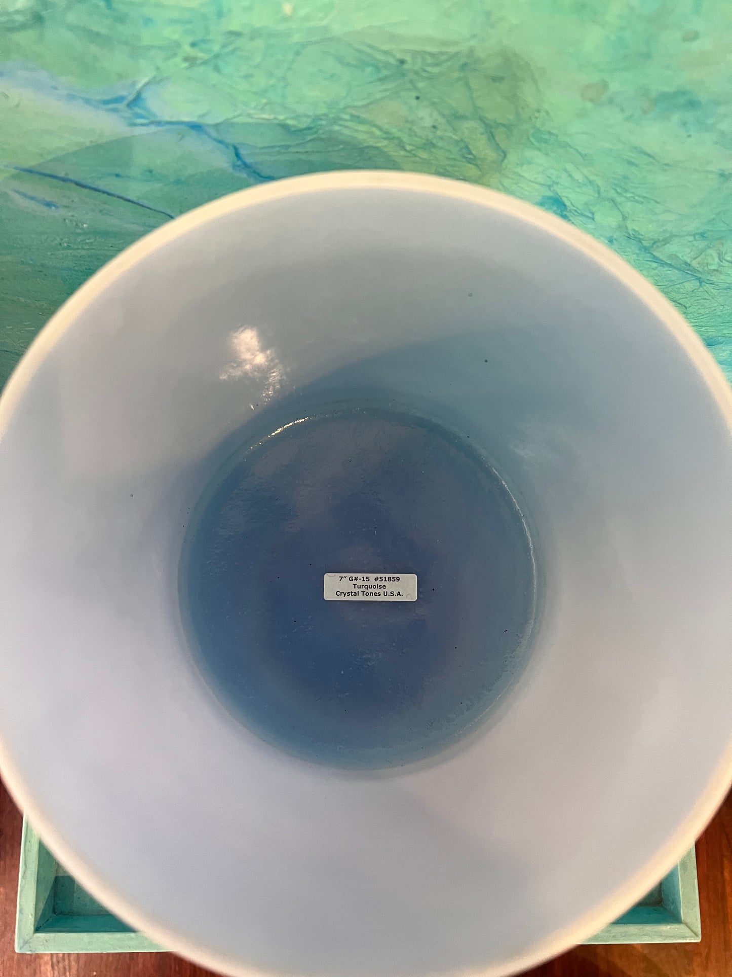 7" G# -15 Turquoise Alchemy Crystal Bowl