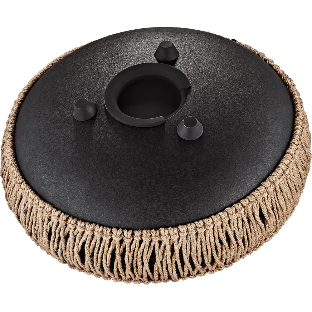 Octave Steel Tongue Drums 10" Medium Octave Steel Tongue Drum, B Minor, 8 Notes, 432 Hz, Black - MOSTD1BK