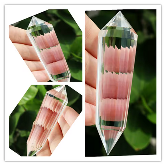 24 sides Clear Quartz Vogel Crystal