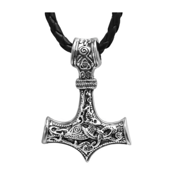 Men's Retro Viking Thors Hammer with gift box and necklace