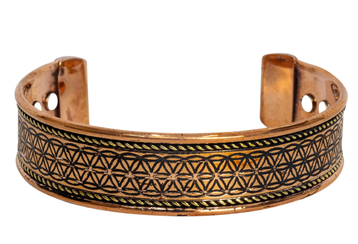 Bracelet – copper – flower of life
