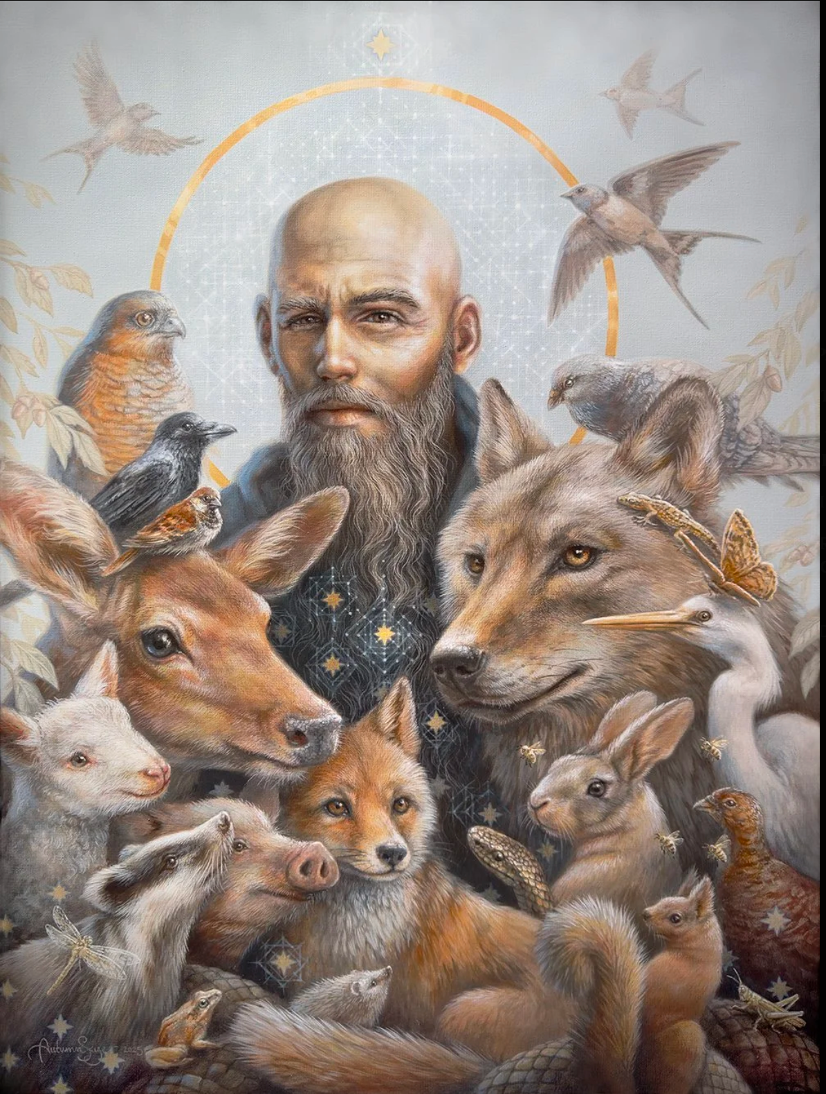 Canvas: “The Communion of Saint Francis” painting by Autumn Skye